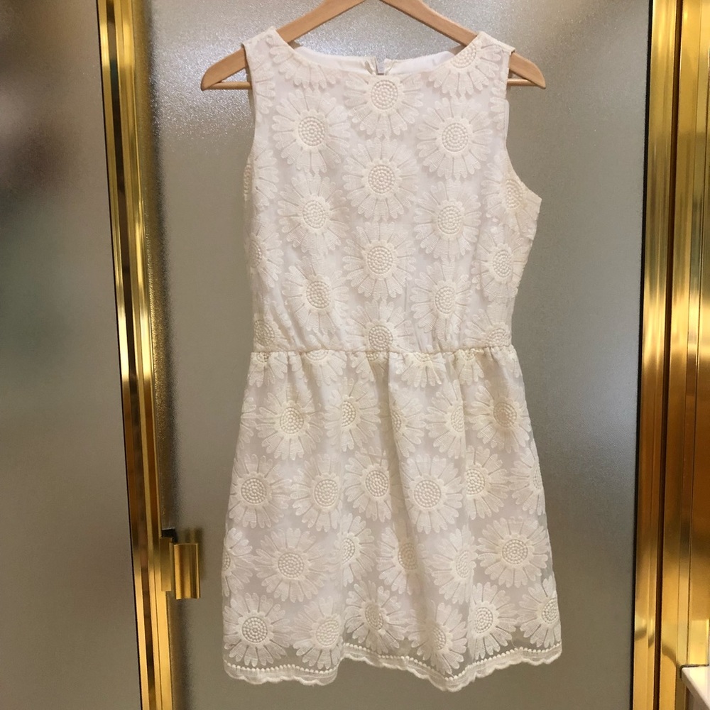 white floral dress